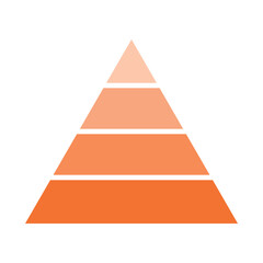 Triangle Pyramid Chart Template Diagram Graph. Level of Triangular Pyramid.
