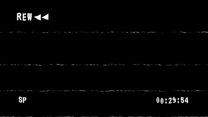 VHS Rewind Glitch Error Texture. Represents a damaged VHS tape, perfect for retro, vintage, and tech themes