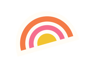 Brutalist abstract shape element sticker. Modern minimal element in flat design. A contemporary symbol with bold geometry, perfect for y2k aesthetics and graphic projects. Versatile for various