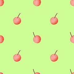 Seamless pattern with cartoon berry. colorful illustration. hand drawing, flat style. design for fabric, print, textile, wrapper