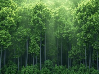 Fototapeta premium Lush Forest Sunlight