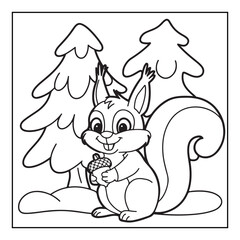 Bold & Easy Cozy winter coloring book pages, line art vector illustration, black and white designs, coloring book for all ages, coloring pages, winter, Whimsical illustration 