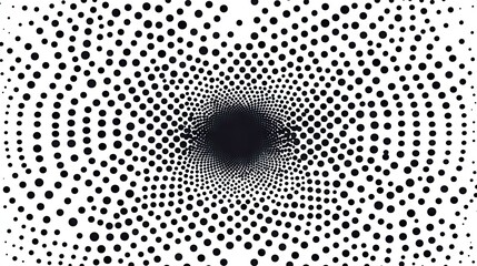 Abstract black and white concentric circles pattern.