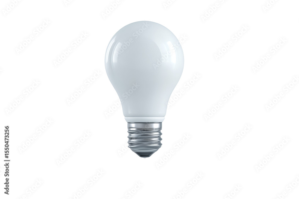Poster a light bulb is lit up and is the only object in the image