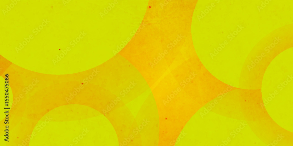 Poster yellow circles frames background set on bright copy space. colorful lights decoration. minimal moder