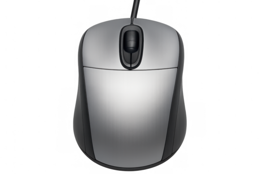 Modern wireless mouse, isolated on a transparent background, enhancing connections between people and technology in everyday tasks - Powered by Adobe