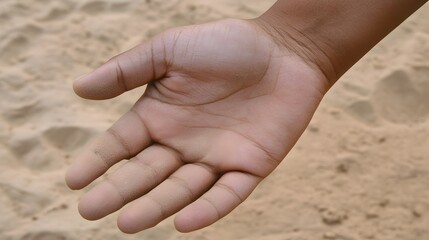 Handful of Sand Close Up, Desert Texture, Brown Sand Grains