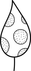 Dotted Leaf Outline Drawing