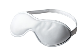 White eye mask with a white strap isolated