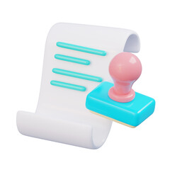 Document stamp symbolizing approval