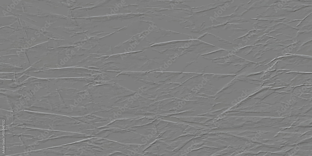 Poster close up of wrinkled and creased light gray surface creating an abstract textured background.