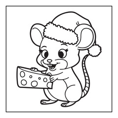 Bold & Easy Cute Christmas coloring book pages, line art, victor illustration, christmas, black and white designs, bold & easy coloring book, bold & easy coloring pages