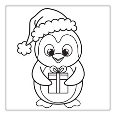 Bold & Easy Cute Christmas coloring book pages, line art, victor illustration, christmas, black and white designs, bold & easy coloring book, bold & easy coloring pages