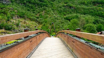 Pedestrian bridge in Gudvangen, Norway