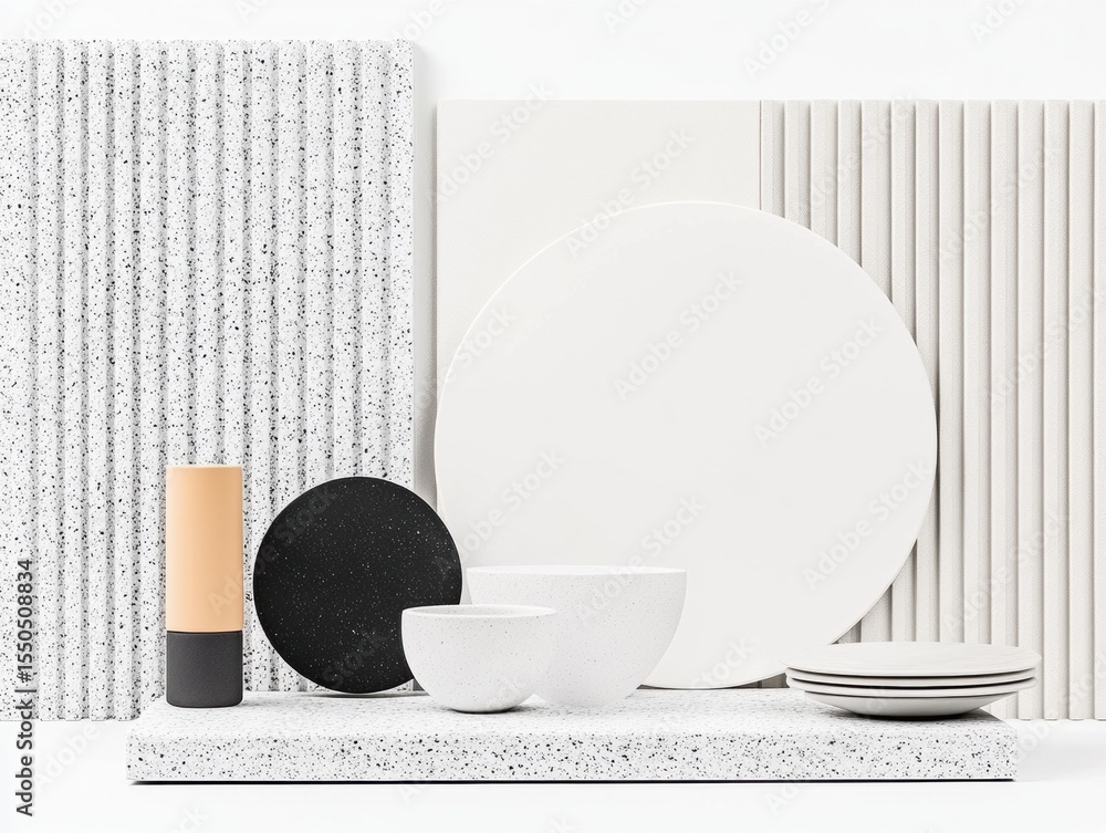 Poster minimalist tableware display