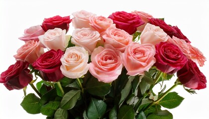Fototapeta premium bouquet of roses isolated cutout