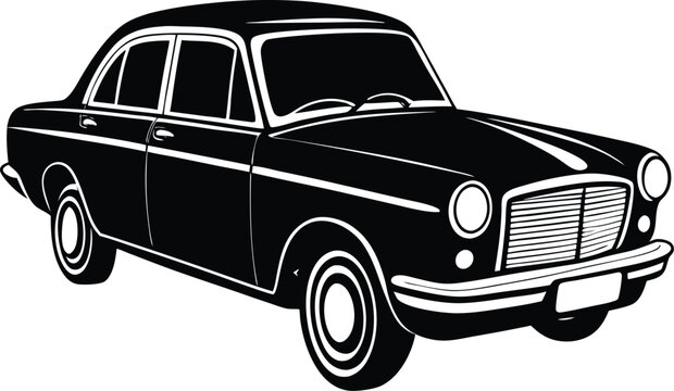 Vintage Car Silhouette