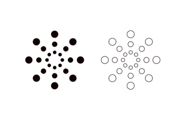 シンプルな放射線のアイコンセット
