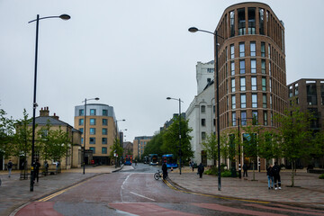 Cambridge, UK - MAY 03 2024 : street scenes in Cambridge, UK. It's a university city and the county town of Cambridgeshire, England.