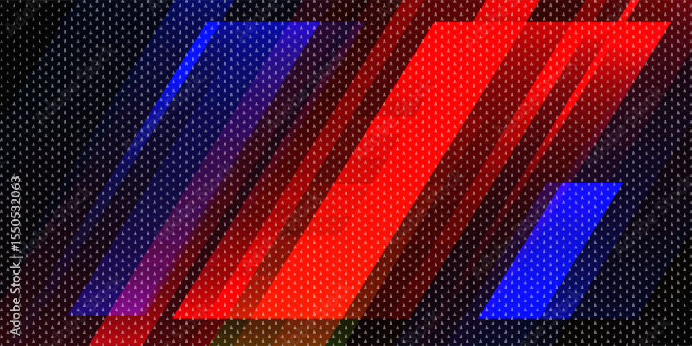 Poster 3d red black techno abstract background overlap layer on dark space with lines decoration. modern gr