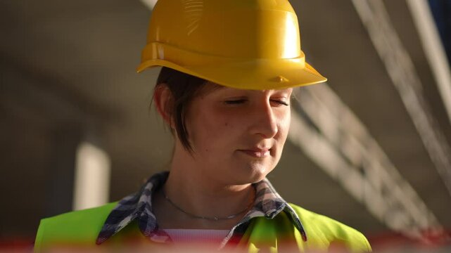 A confident worker dressed in safety gear, showcasing their dedication, expertise, and invaluable skill in construction