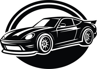 Fototapeta premium Silhouette of a Race Car