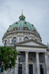 Marble church of St. Frederick's church in Copenhagen, Denmark.