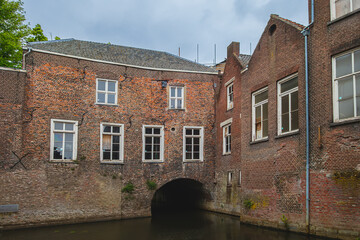 The Binnendieze is a small river that is enclosed within the Den Bosch city and therefore runs mostly underground. It is a tourist attraction. 's-Hertogenbosch (Den Bosch), North Brabant, Netherlands.