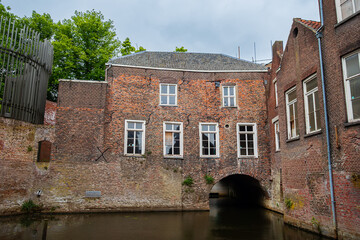 The Binnendieze is a small river that is enclosed within the Den Bosch city and therefore runs mostly underground. It is a tourist attraction. 's-Hertogenbosch (Den Bosch), North Brabant, Netherlands.