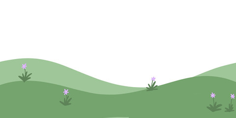lanscape field ilustration cartoon hill © Prihatin 