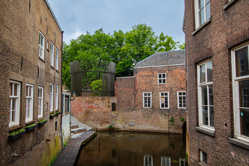 The Binnendieze is a small river that is enclosed within the Den Bosch city and therefore runs mostly underground. It is a tourist attraction. 's-Hertogenbosch (Den Bosch), North Brabant, Netherlands.
