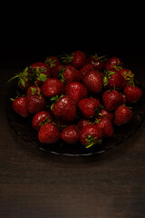 strawberries on a plate