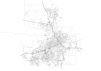 Description & Keywords
Description: Wichita Falls highway map. Clean vector design, focused on road network for visualization or print.