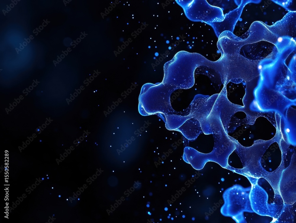 Aufkleber abstract representation of complex molecular structure