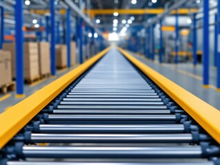 Fototapeta premium Industrial conveyor belt