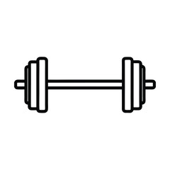 Barbell Icon Outline Vector Illustration