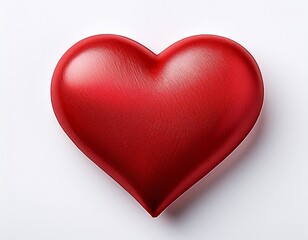 Fototapeta premium red heart isolated on white background