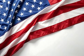 Draped American Flag Symbolizing Patriotism and National Pride