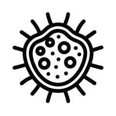 Cell Membrane Icon Outline Vector Illustration