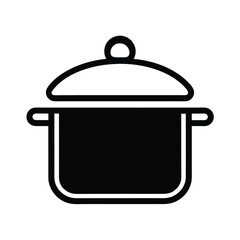 Cooking Pot Icon Outline Vector Illustration