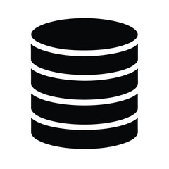 Database Icon Outline Vector Illustration