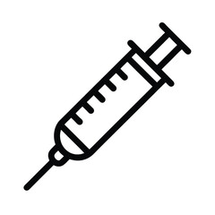 Lab Syringe Icon Outline Vector Illustration