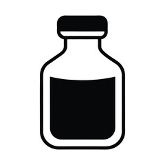 Medicine Bottle Icon Outline Vector Illustration