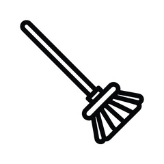 Mop Icon Outline Vector Illustration
