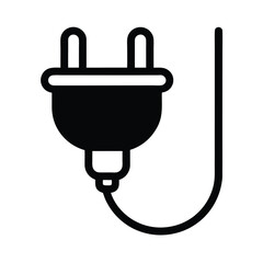 Plug Icon Outline Vector Illustration