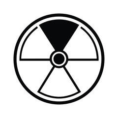 Radiation Symbol Icon Outline Vector Illustration