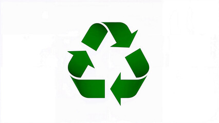 Obraz premium Green recycling symbol promoting ecological sustainability