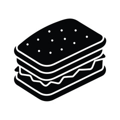Sandwich Icon Outline Vector Illustration