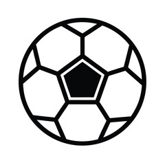 Obraz premium Soccer Ball Icon Outline Vector Illustration