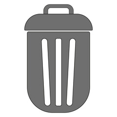 Trash bin icon. Waste container symbol. Garbage vector illustration. Rubbish disposal graphic.